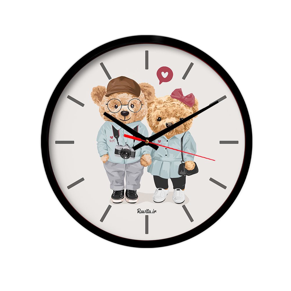 ساعت‌ دیواری رومیزی راویتا طرح تدی کد 3435