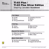 خرید و دانلود نسخه کامل کتاب TI-83 Plus graphing calculator - Guidebook