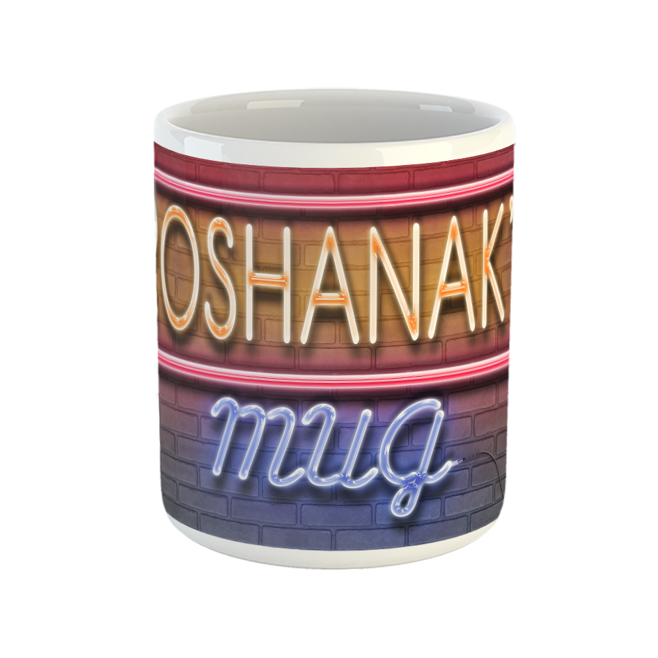 ماگ طرح تابلو نئون مدل روشنک