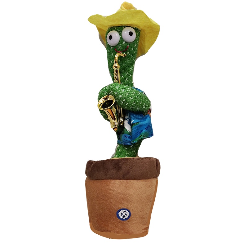 اسباب بازی مدل عروسک کاکتوس تقلید صدا سنخگو، موزیکال، رقص نور، شیپورزن