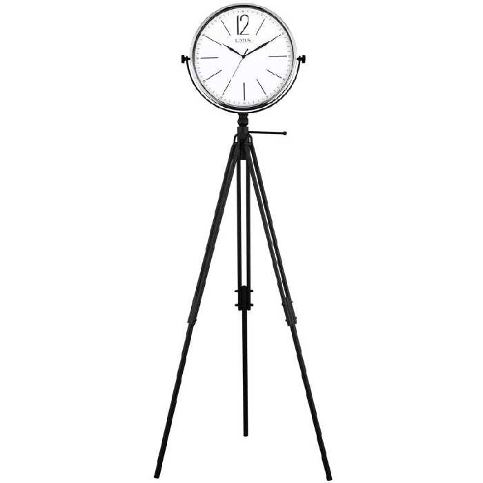ساعت سه پايه مدرن فلزی لوتوس کد محصول: M-9126-RICARDO-BLACK