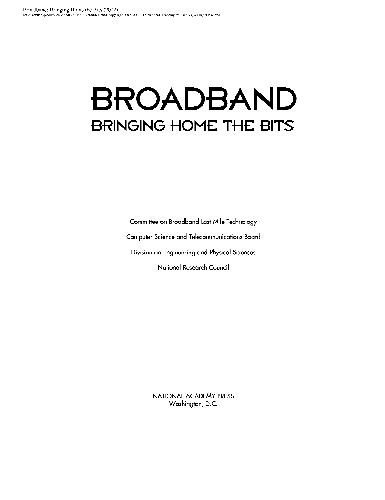 خرید و دانلود نسخه کامل کتاب Broadband: Bringing Home the Bits