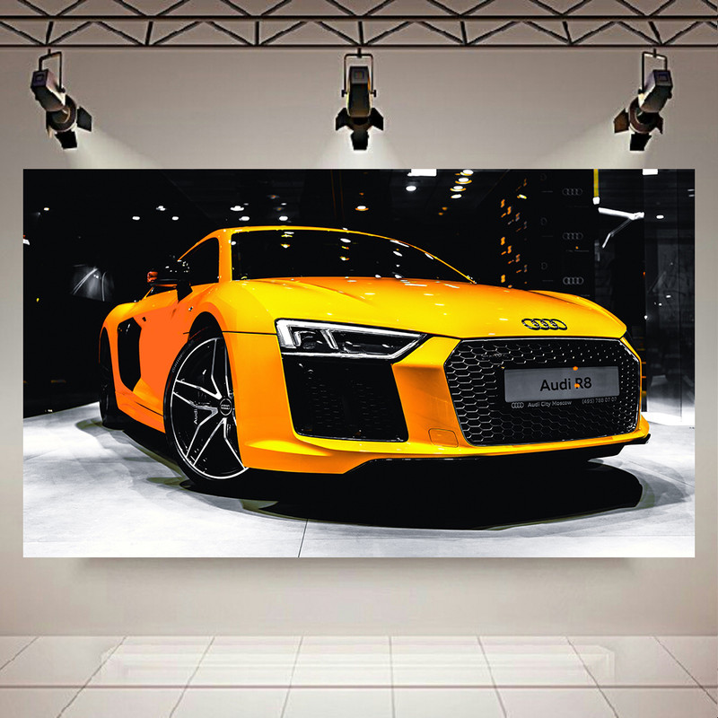 تابلو شاسی طرح ماشین مدل آئودی R8 کد AR6590 | دنیای قاب