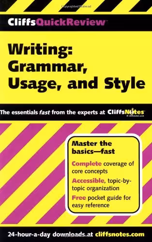 خرید و دانلود نسخه کامل کتاب Cliffs Quick Review - Writing Grammar, Usage and Style
