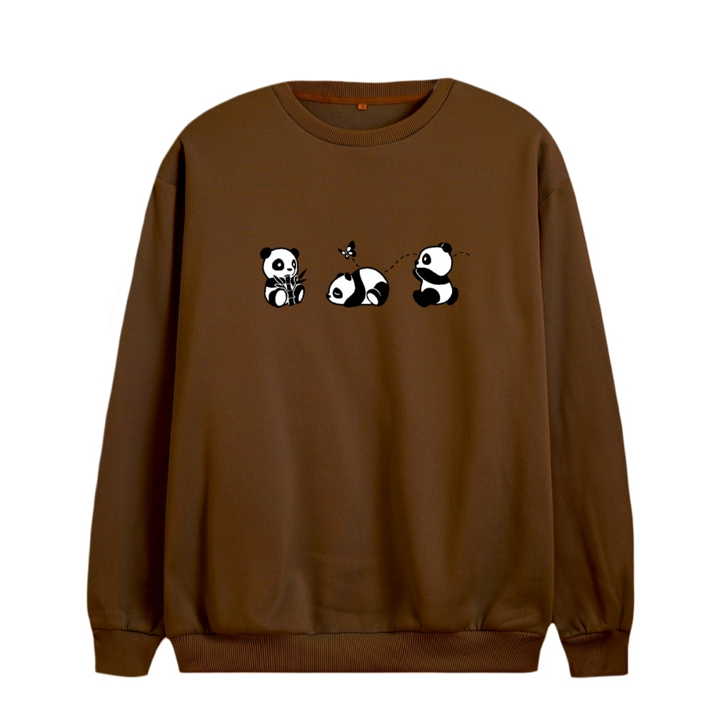 سویشرت زنانه مدل پاندا رنگ شکلاتی