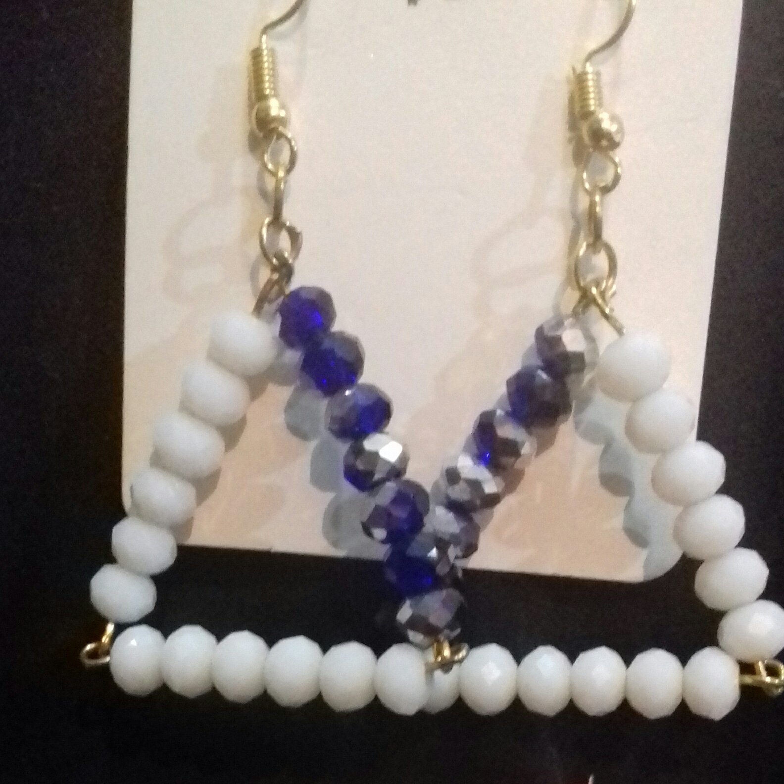 گوشواره مثلثی کریستالی