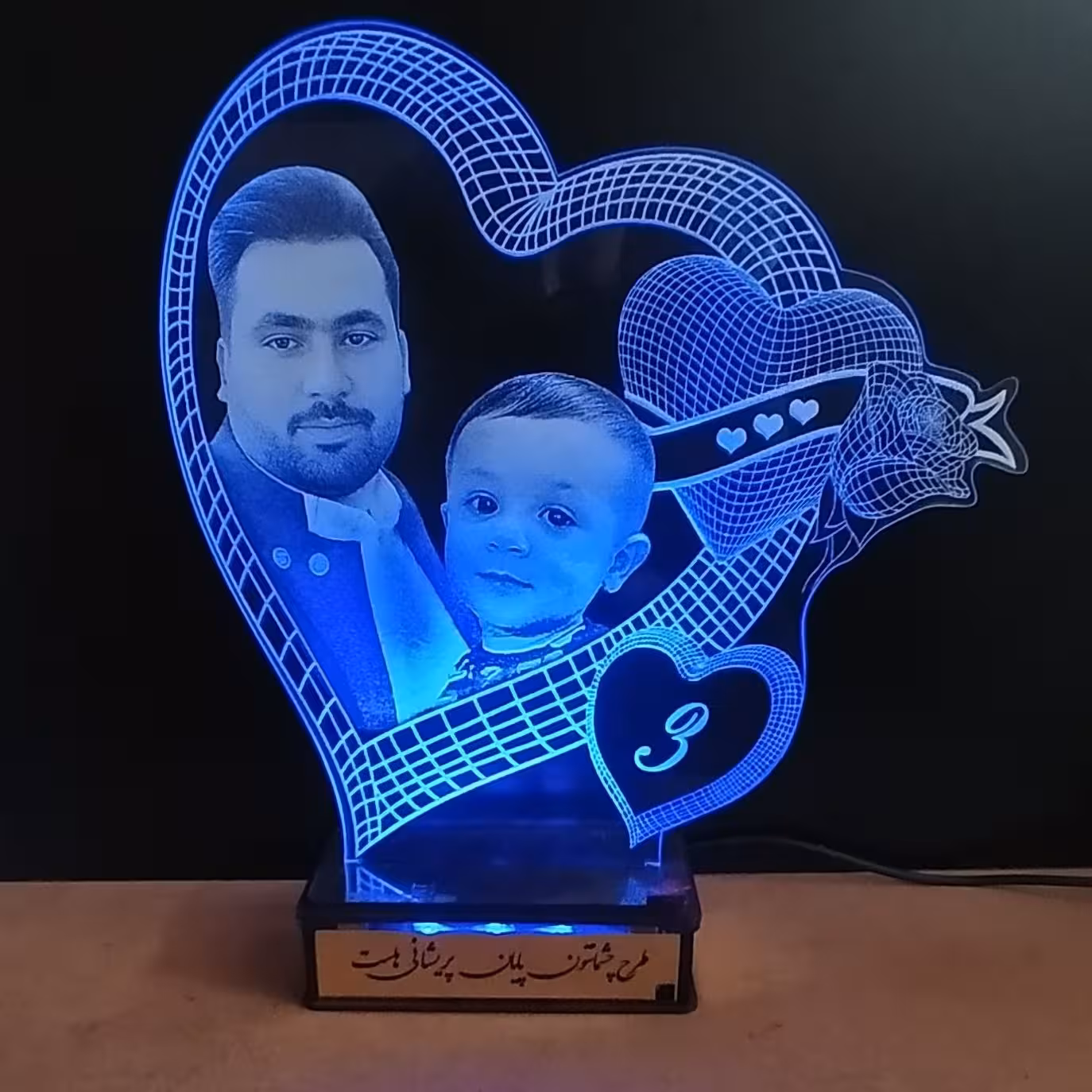 بالبینگ چهره (شب خواب )30 سانت پایه استایل طلایی 16 نورریموت دار