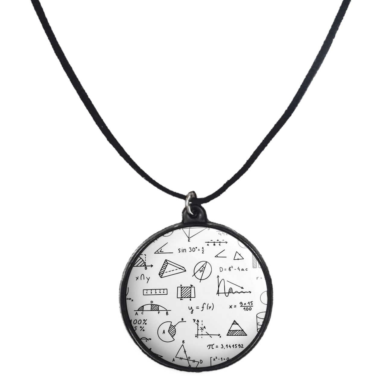 گردنبند پرمانه طرح ریاضی و فیزیک کد pmb.3149 مدل دو طرفه