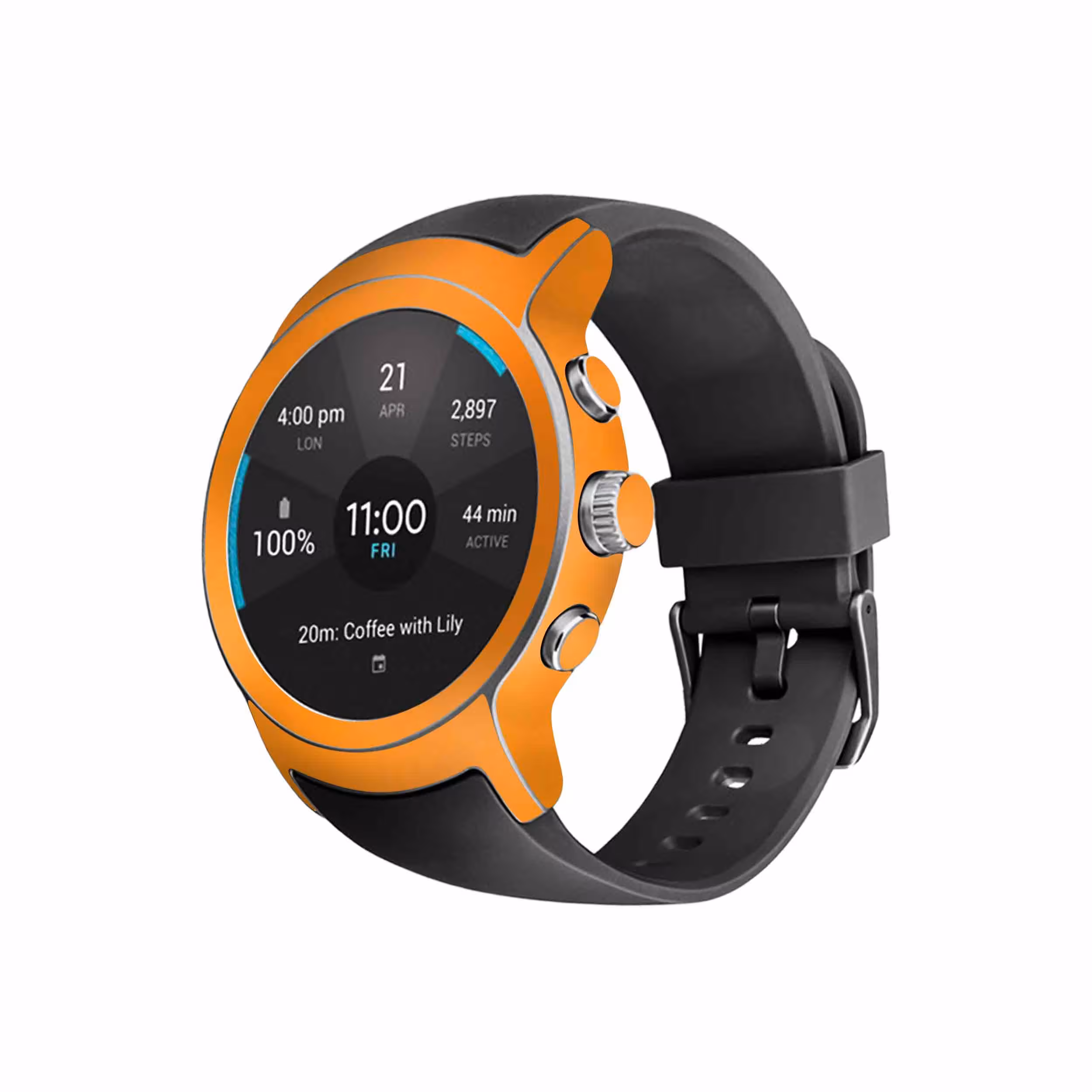 برچسب ماهوت طرح Matte Orange مناسب برای ساعت هوشمند ال جی Watch Sport