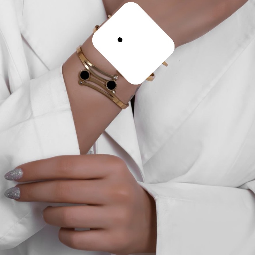 دستبند بنگل استیل بولگاری با آبکاری عالی 