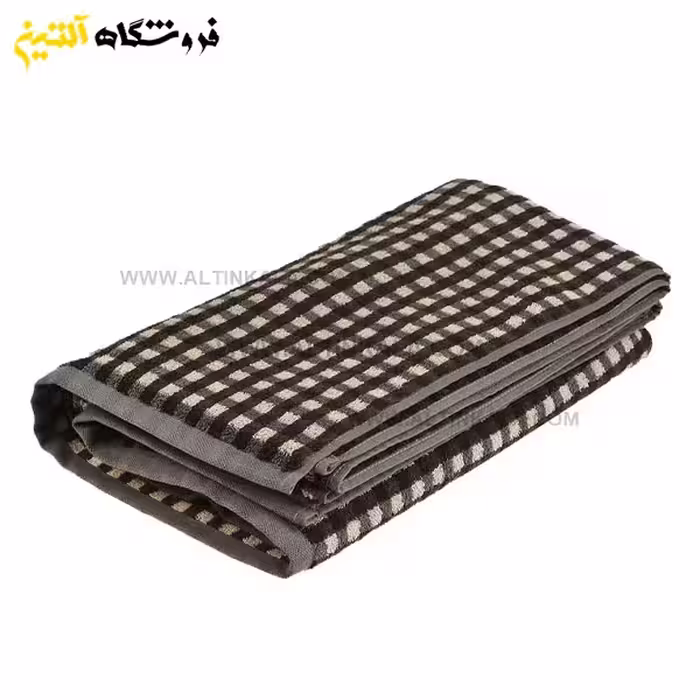 حوله استخری برق لامع طرح ونیز قهوه ای سایز 70×140