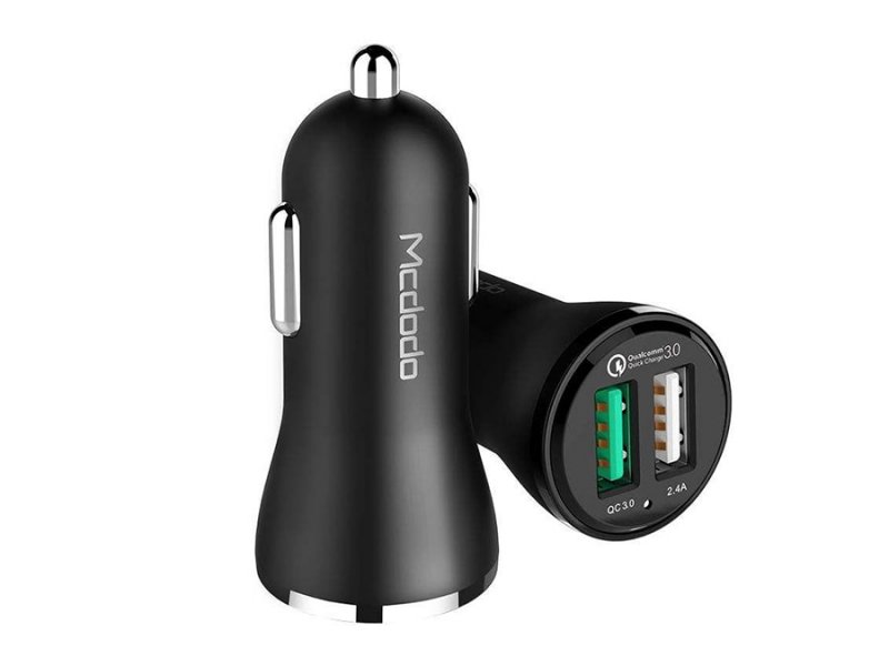 شارژر فندکی فست شارژ ماشین دو پورت مک دودو CC-4910