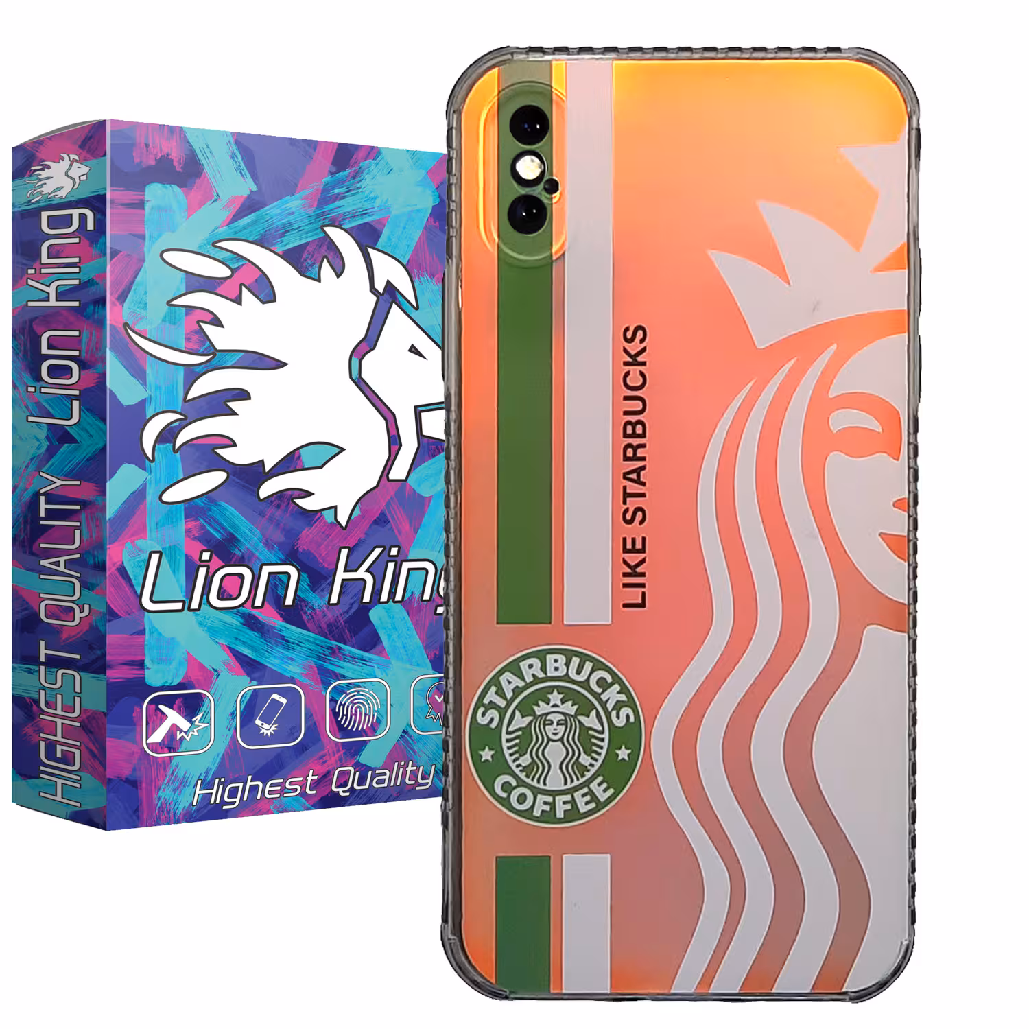 کاور لاین کینگ مدل هولوگرامی S2 مناسب برای گوشی موبایل اپل iPhone X Xs