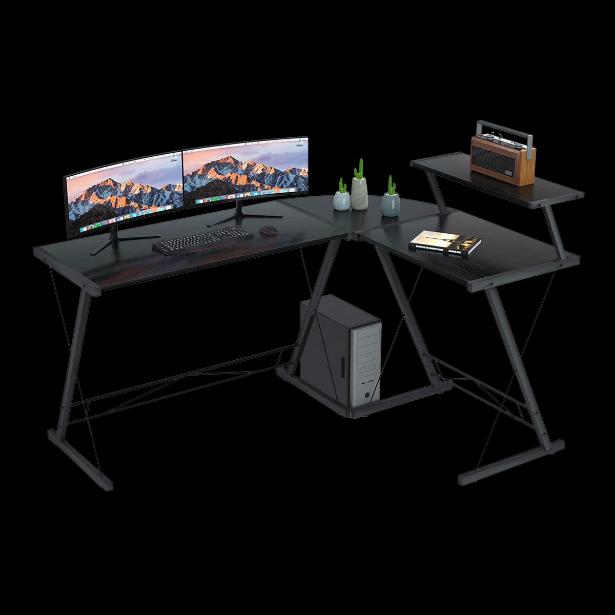 خرید میز GAMEON 3 in 1 L-Shaped Slayer II XL Series Gaming Desk Black با بهترین قیمت