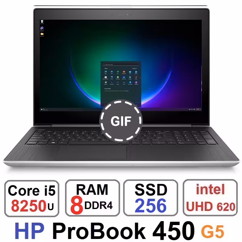 لپ تاپ اچ پی مدل ProBook 450 G5 با پردازنده Core i5-8250U و رم 8GB