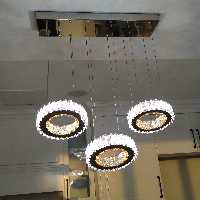 لوستر کریستالی مدرن، (لاینر تابا 1 مورب) حلقه 20 سانت (پس کرایه)