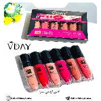 رژ لب مایع وی دی VDAY  پک 6 عددی  