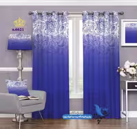 پرده پانچ طرح اسلیمی ساده تیره کد 6621-s
