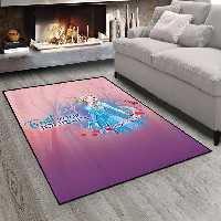 فرشینه طرح شخصیت کارتونی السا زمینه طیف رنگ قرمز PK-5265