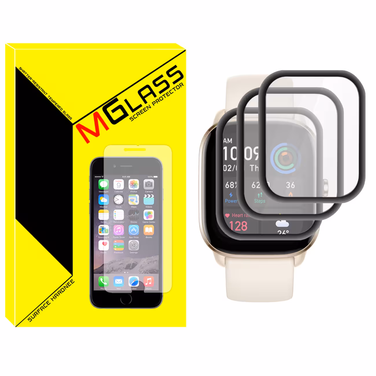 محافظ صفحه نمایش نانو ام گلس مدل NMG مناسب برای ساعت هوشمند امازفیت GTS 4 Mini بسته سه عددی