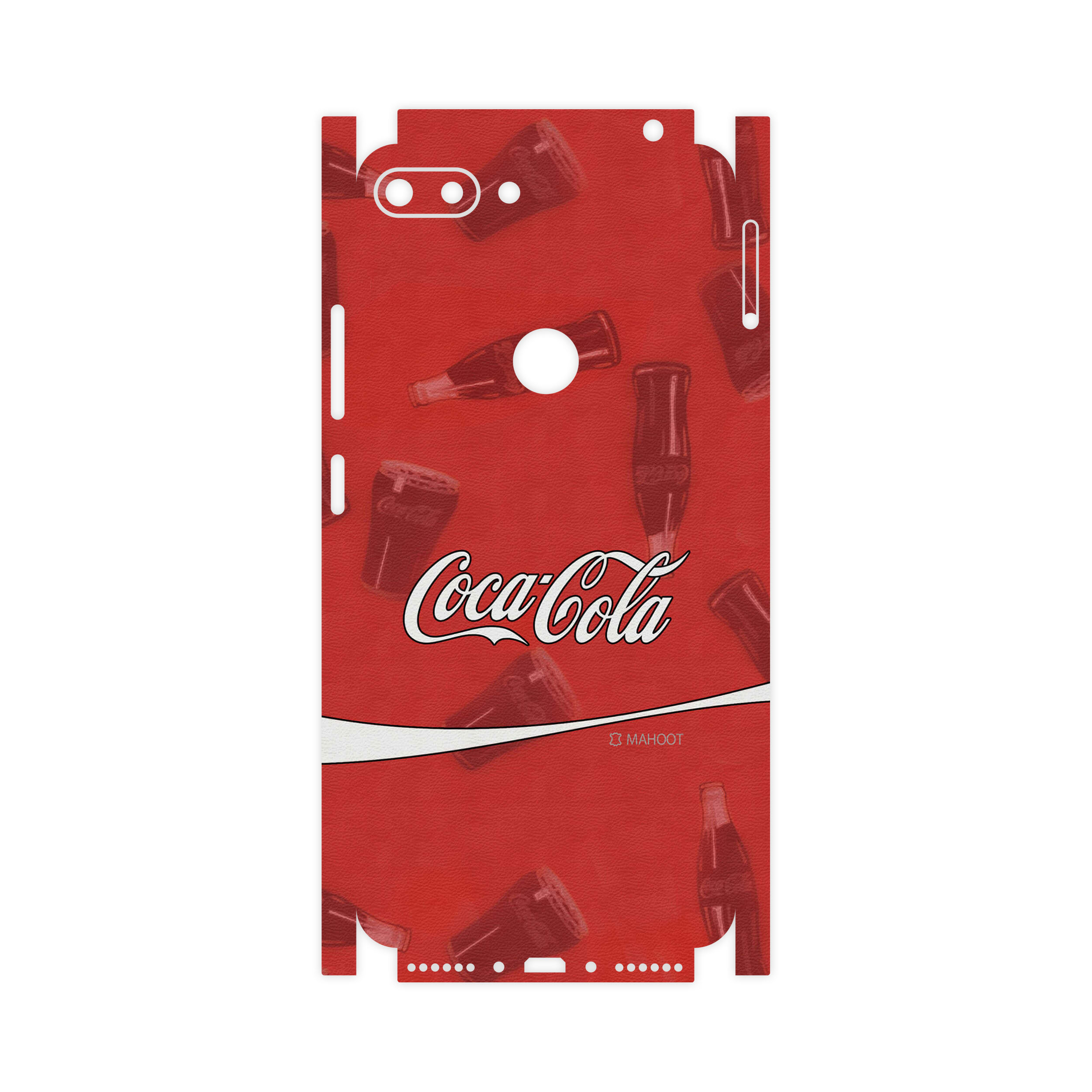 برچسب پوششی ماهوت مدل Coca-Cola-Logo-FullSkin مناسب برای گوشی موبایل جی پلاس T10