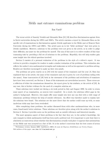 خرید و دانلود نسخه کامل کتاب Mekh-mat entrance examination problems