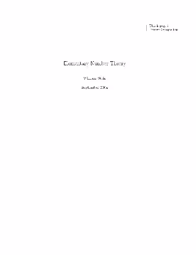 خرید و دانلود نسخه کامل کتاب Elementary number theory and elliptic curves (web draft, Sept. 2004)