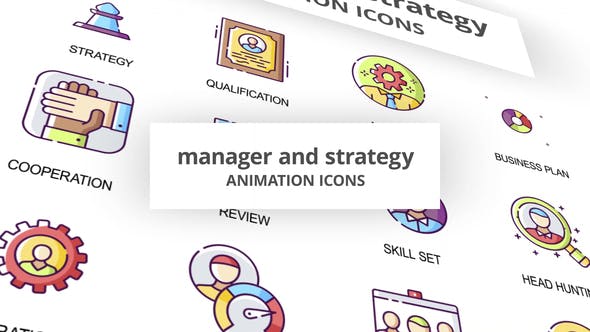 دانلود مجموعه آیکن متحرک Manager & Strategy