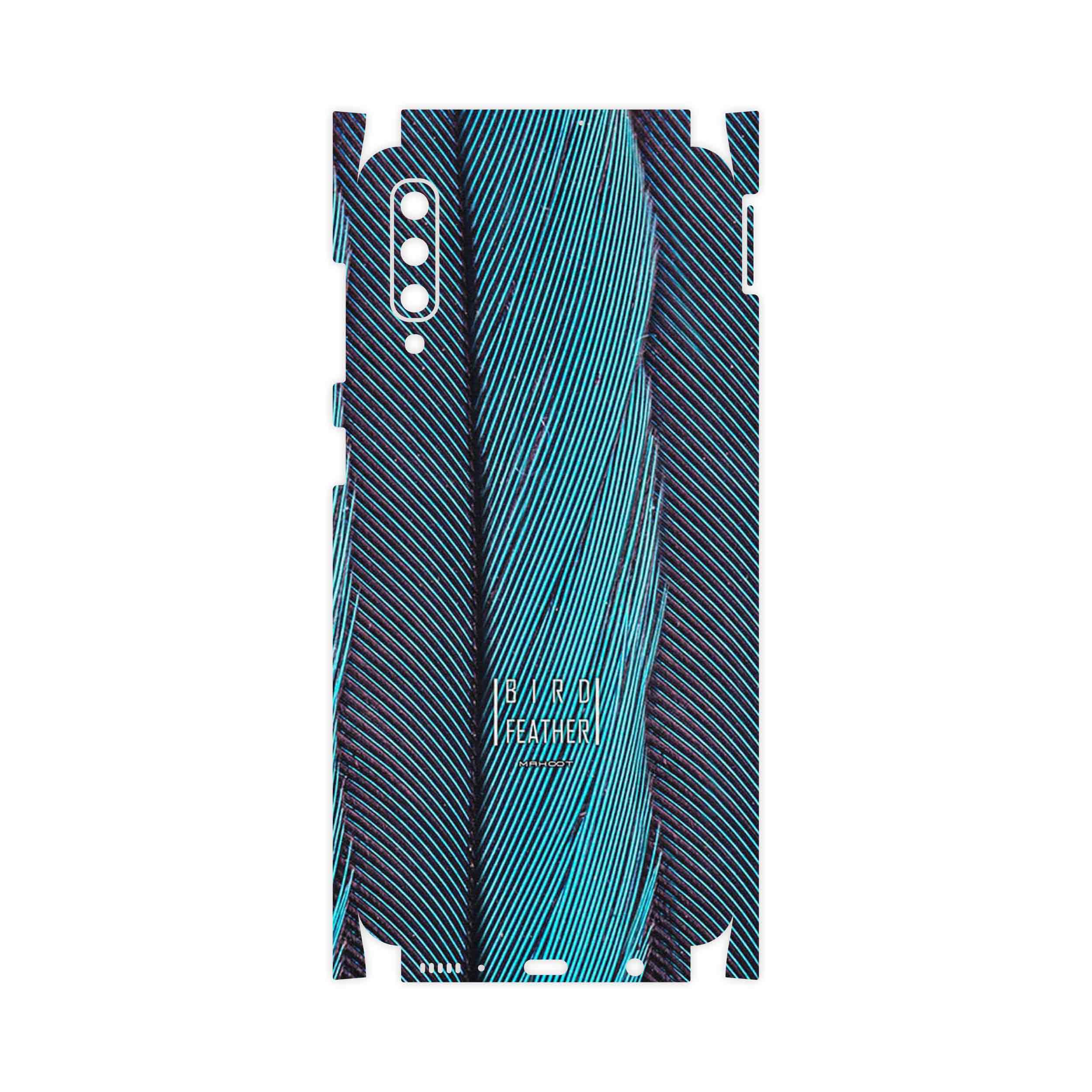 برچسب پوششی ماهوت مدل Turquoise feathers-FullSkin مناسب برای گوشی موبایل سامسونگ Galaxy A50