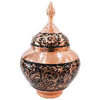 شکلات خوری مسی مدل الماس تراش طرح سیبی نیمه تراش کد B32p20-n2