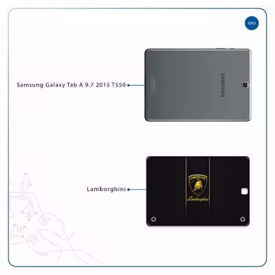 برچسب پوششی ماهوت مدل Lamborghini مناسب برای تبلت سامسونگ Galaxy Tab A 9.7 2015 T550