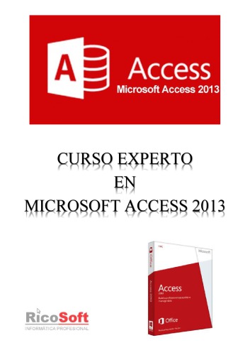 خرید و دانلود نسخه کامل کتاب Curso experto en Microsoft Access 2013