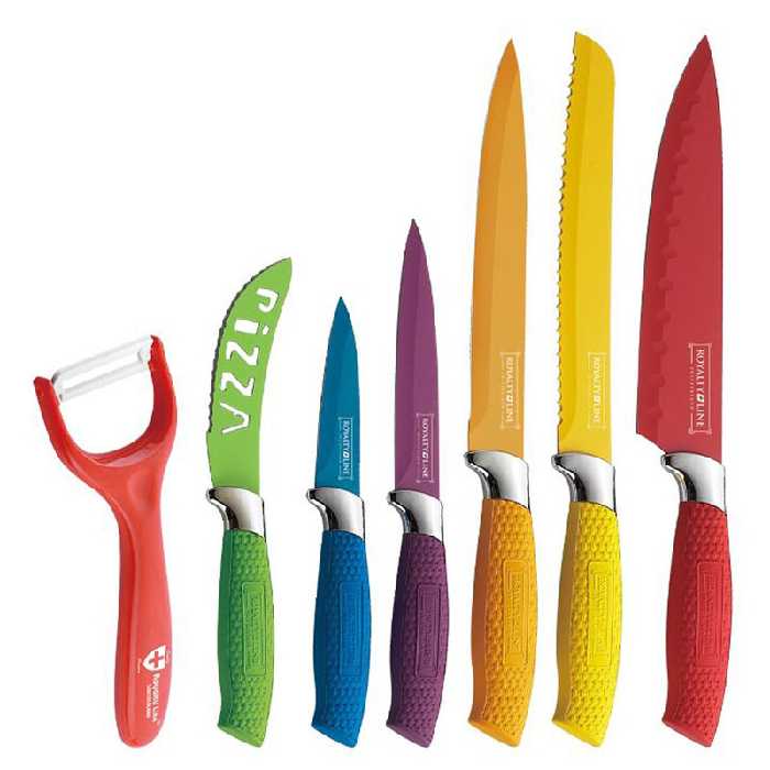 ست چاقوی آشپزخانه‌ 7 پارچه رویال تی لاین مدل RL COL6W | کالا مکس