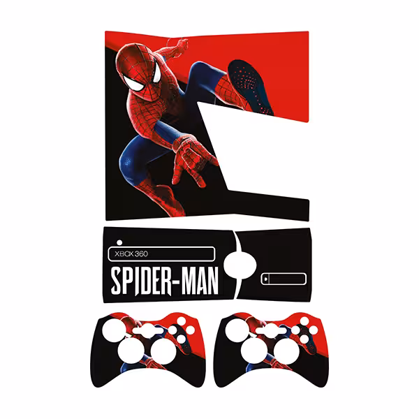 برچسب ایکس باکس 360 اسلیم توییجین وموییجین مدل Spiderman 15 مجمموعه 4 عددی