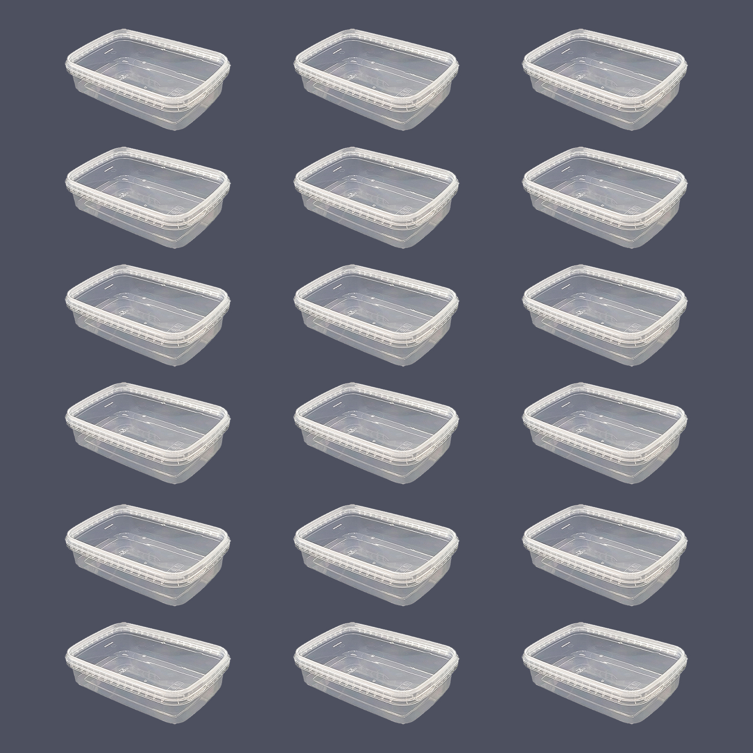 ظرف نگهدارنده مدل فریزری طرح مستطیلی کد 700cc بسته 18 عددی