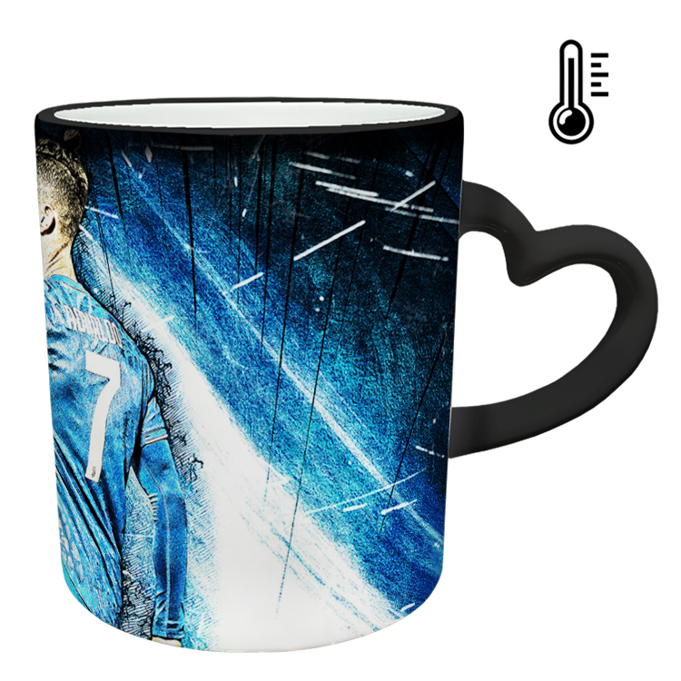 ماگ حرارتی مدل دسته قلبی اکلیلی طرح رونالدو کد 40