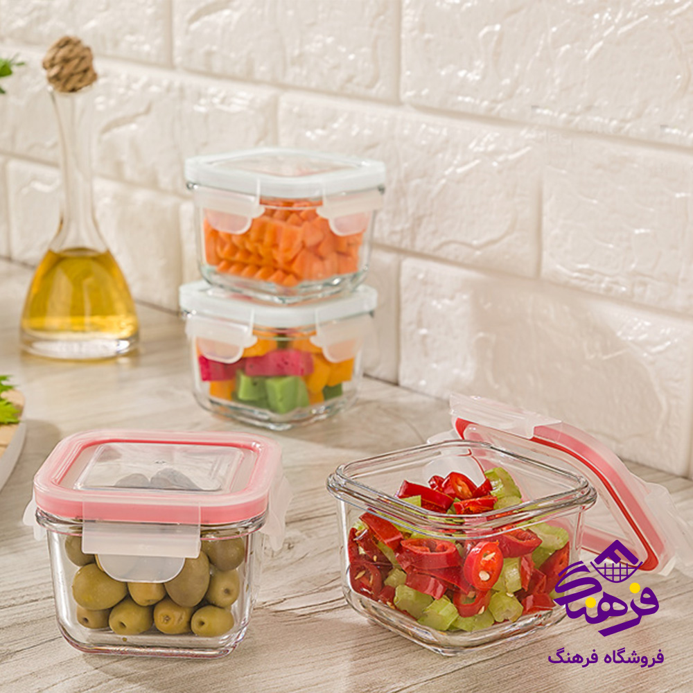 ظرف شیشه ای 200 میلی لیتر لیمون