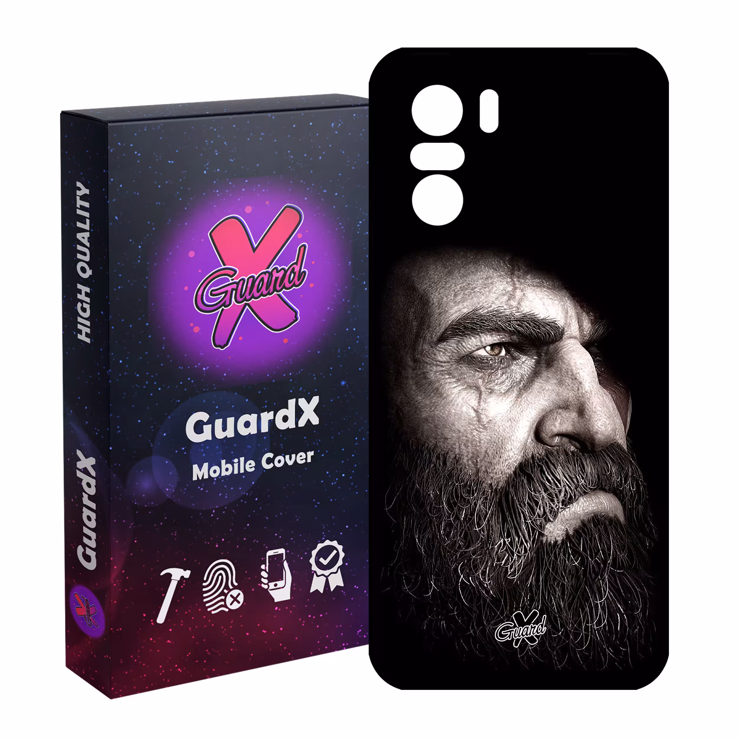کاور گارد ایکس طرح God of War مدل Glass10100 مناسب برای گوشی موبایل شیائومی Poco F3/MI 11X/MI 11X Pro/Redmi K40/K40 Pro