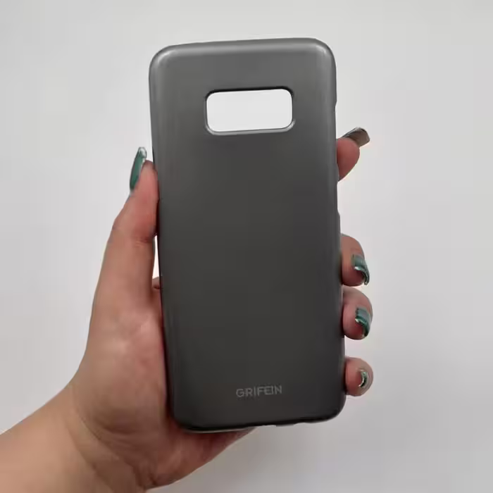 قاب گوشی Galaxy S8 سامسونگ ژله ای طرح اکلیلی شاین رنگ طوسی کد 53206