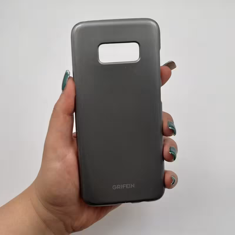 قاب گوشی Galaxy S8 سامسونگ ژله ای طرح اکلیلی شاین رنگ طوسی کد 53206