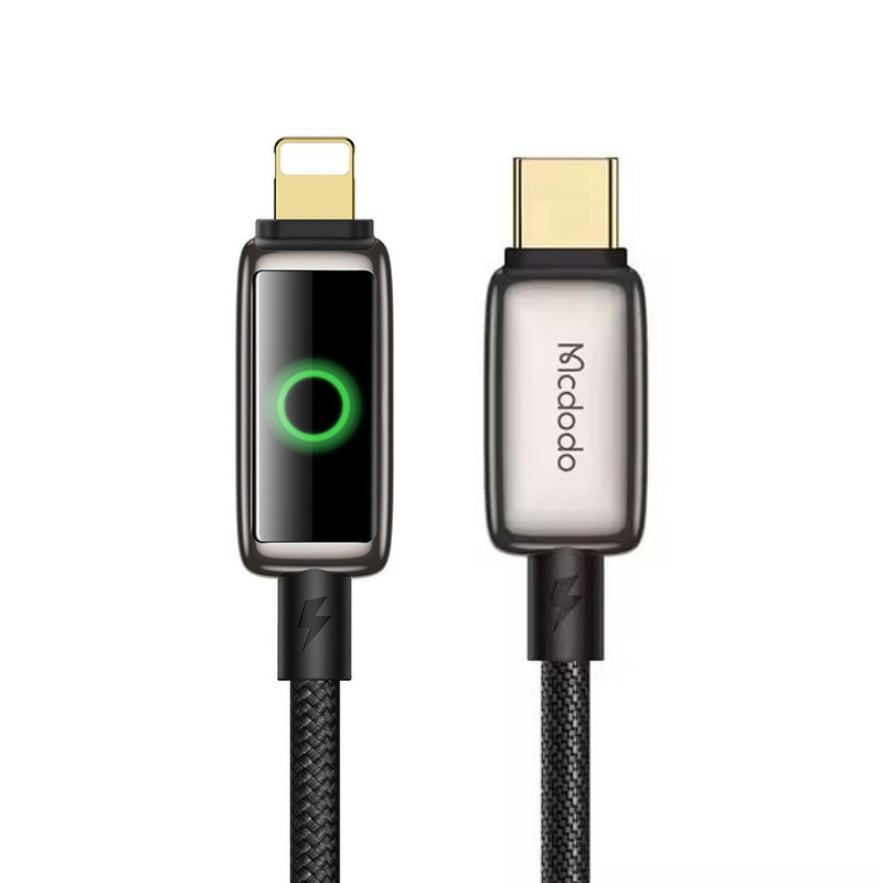 کابل تبدیل لایتنینگ به USB-C مک دودو مدل 36W Halo Breathing Light CA-667 طول 1.2 متر