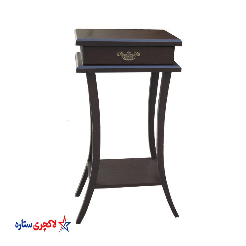میز تلفن تک کشو پرانتزی مربع کد 13322