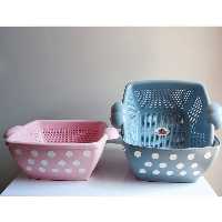 ست کاسه و آبکش (لگن )خالدار پلاستیکی با کیفیت