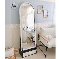 آینه قدی چوبی الف طرح گندم کشودار W-180-60