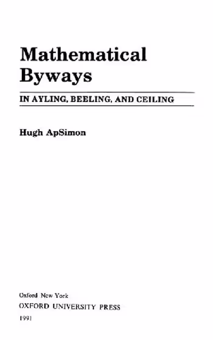 خرید و دانلود نسخه کامل کتاب Mathematical byways in Ayling, Beeling and Ceeling