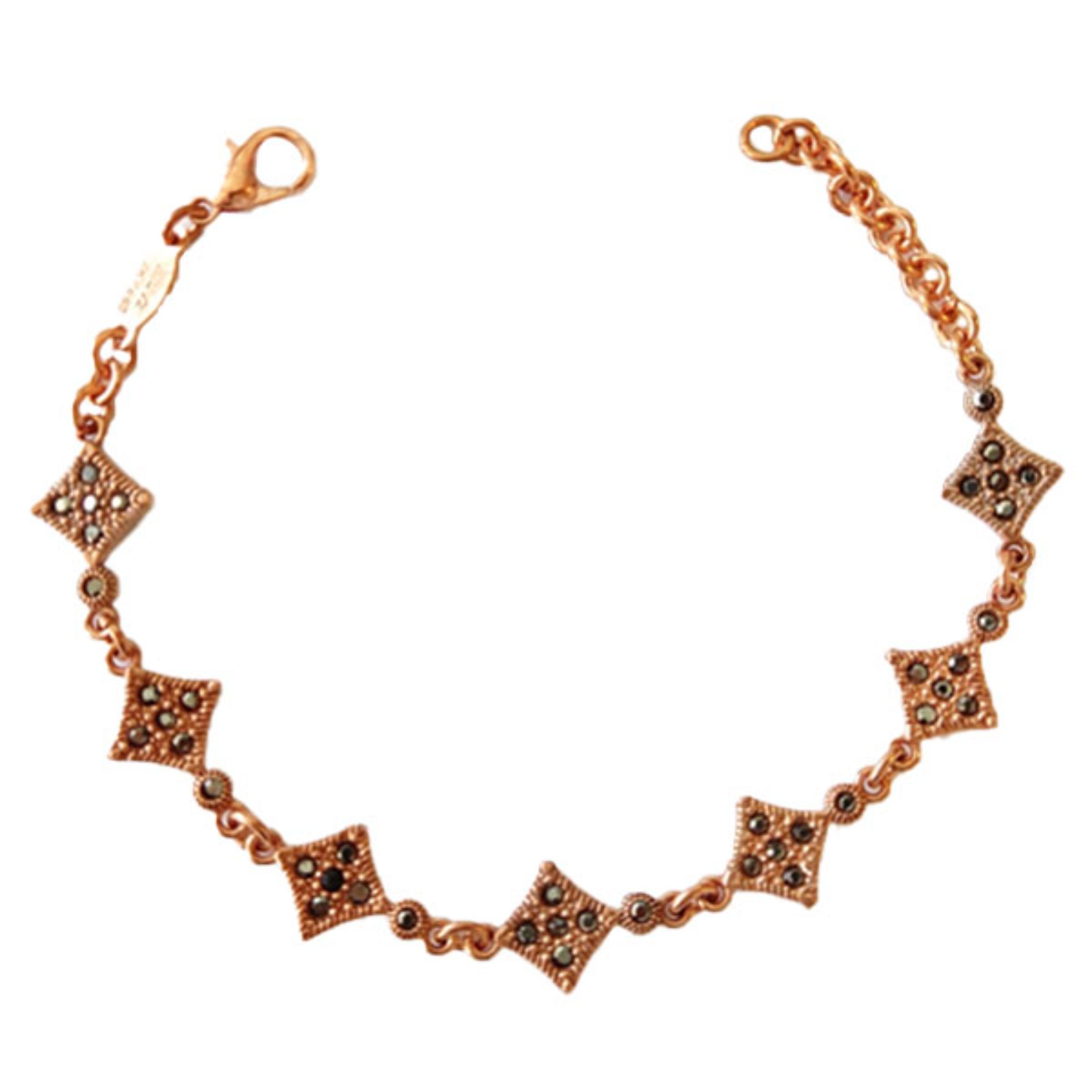 دستبند مسی مارگازیت لوزی کوچک کد JW319