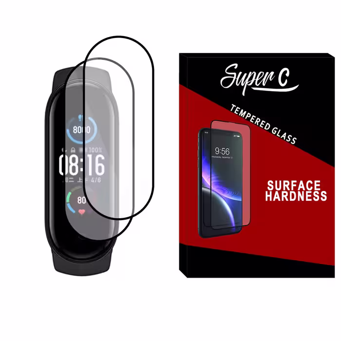 محافظ صفحه نمایش نانو سوپرسی مدل SRC مناسب برای ساعت هوشمند شیائومی Mi Band 4 بسته دو عددی