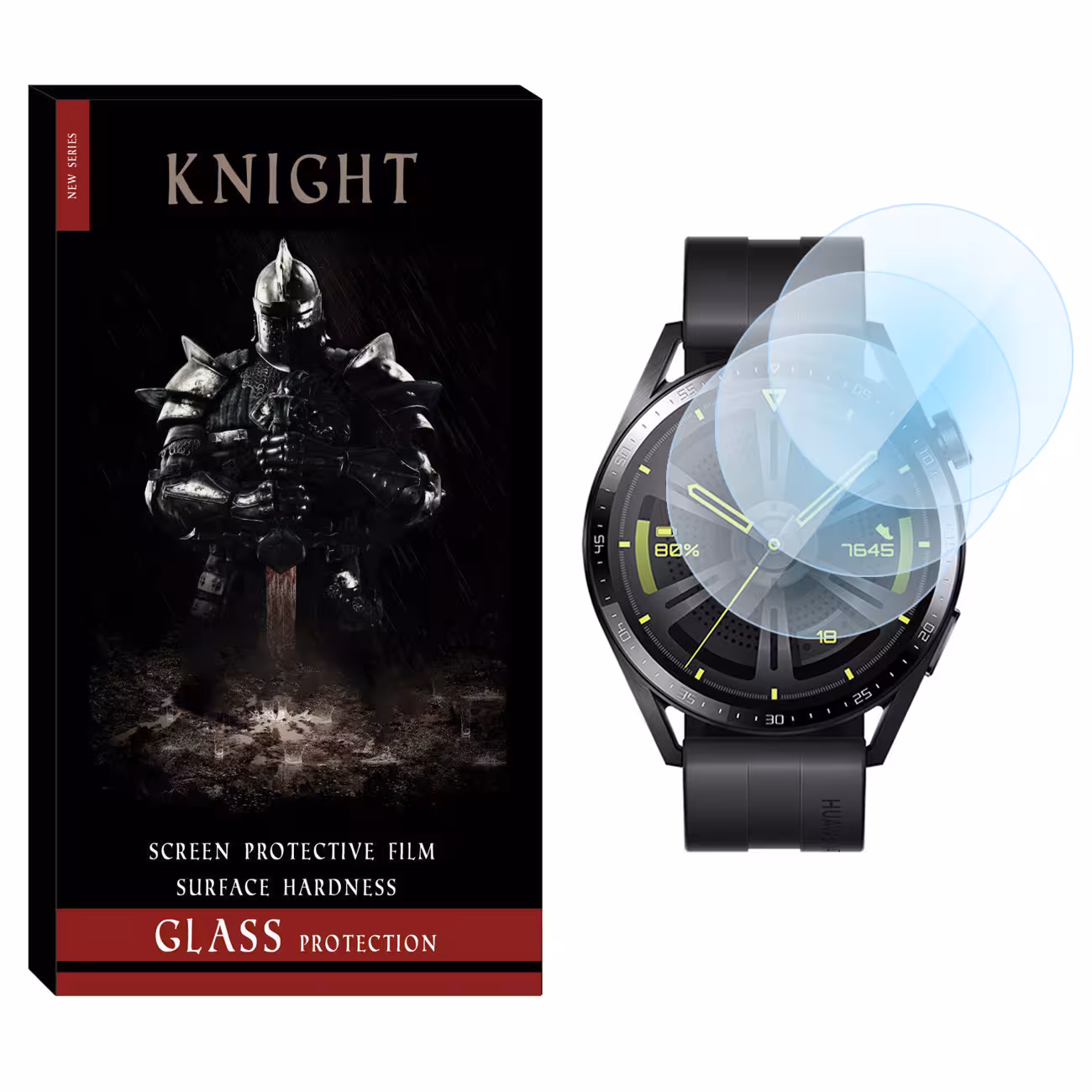 محافظ صفحه نمایش شیشه‌ای نایت مدل SH-KT مناسب برای ساعت هوشمند هوآوی Watch GT3 46mm بسته سه عددی