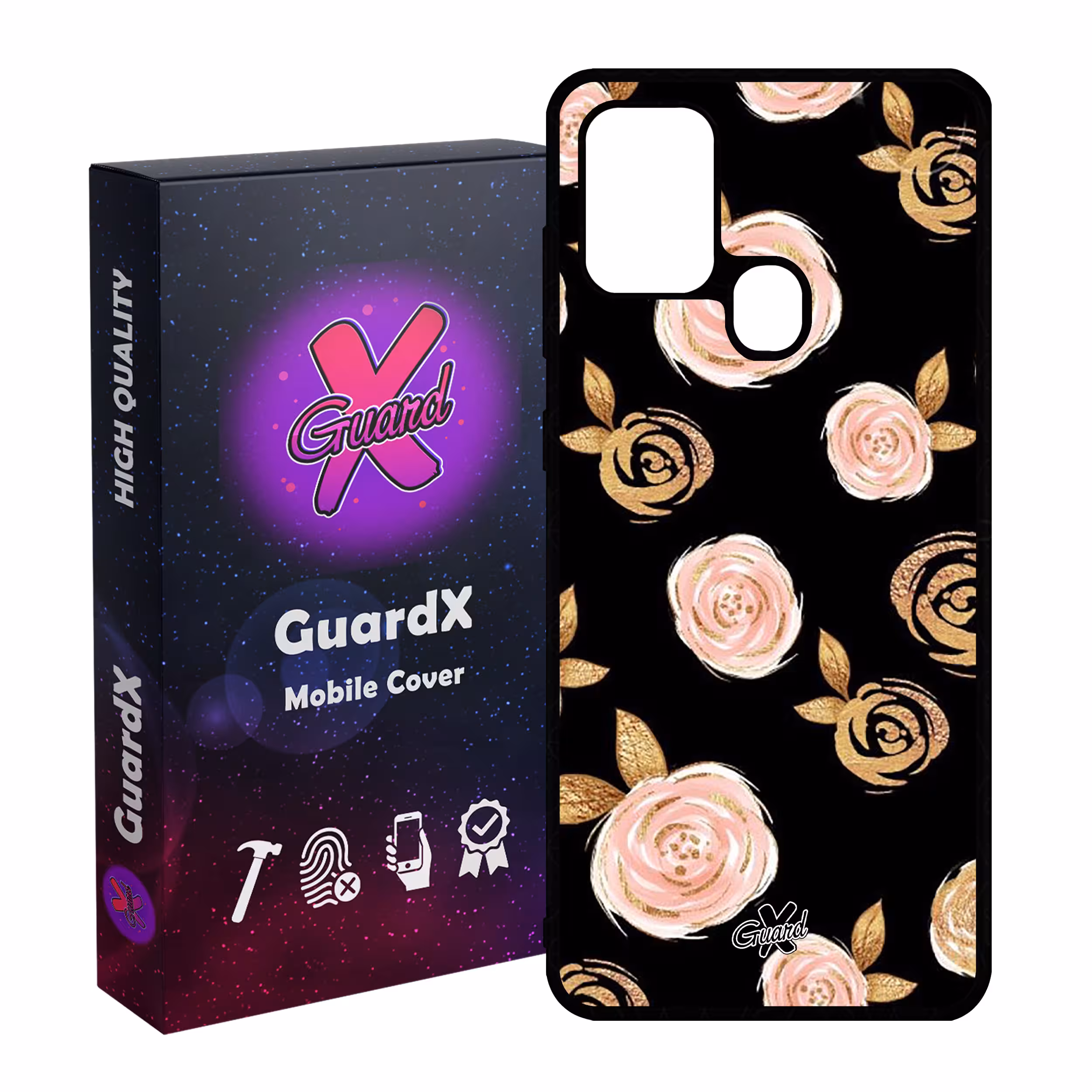 کاور گارد ایکس طرح Flower مدل Glass10105 مناسب برای گوشی موبایل سامسونگ Galaxy A21s
