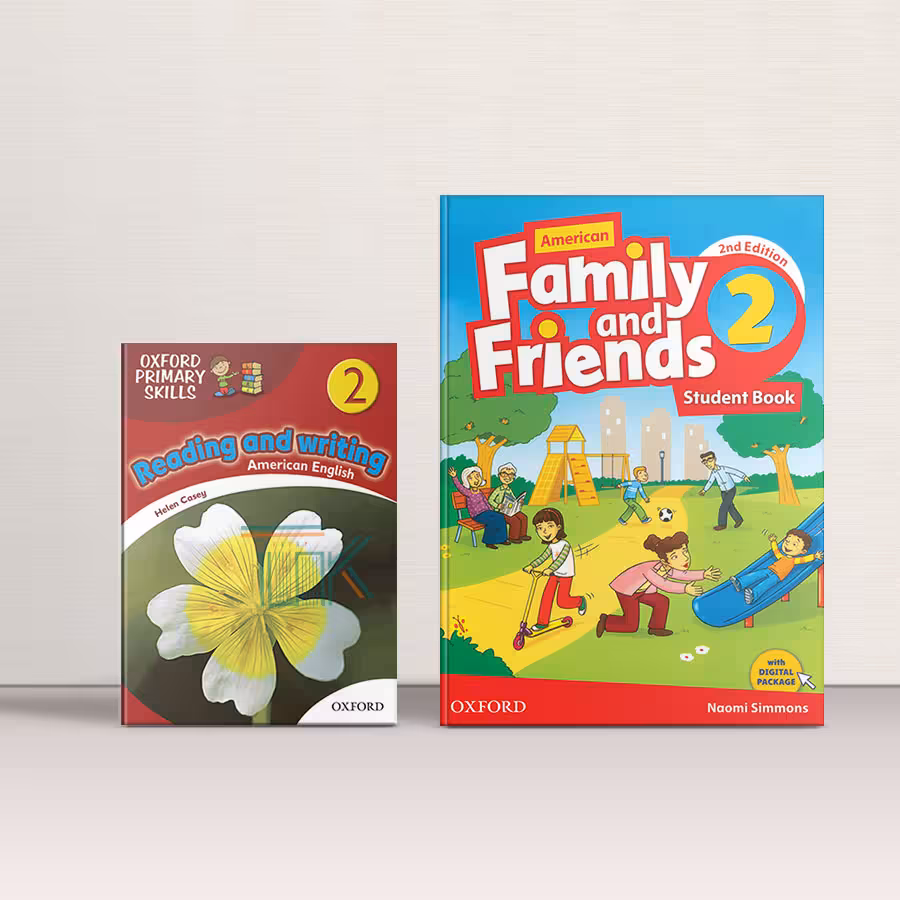 پک کتاب امریکن فمیلی اند فرندز 2 ویرایش دوم   کتاب ریدینگ اند رایتنیگ | American Family and Friends 2 2nd Edition   Reading-Writing Book Pack | خرید کتاب زبان | خرید لوازم التحریر | چی کتاب | بالاترین تخفیف و ارسال رایگان